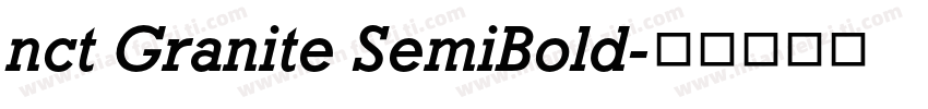 nct Granite SemiBold字体转换